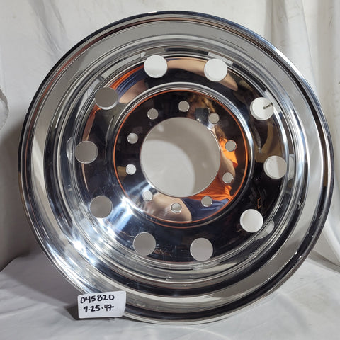 24.5x8.25 Northstar 10x11.25" Stud Pilot (Budd) Mirror Polish Both Sides - DISPLAY ONLY