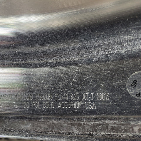 22.5x8.25 Accuride 10x11.25" Stud Pilot (Budd) Standard Polish Both Sides (returned item)