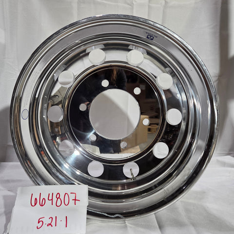 17.5x6.00 Alcoa 6x205mm High Polish Lift Axle Wheel (returned item)