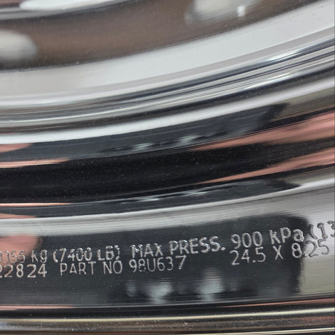 24.5 x 8.25 Alcoa 10x285mm Hub Pilot High Polished Both Sides (returned item)
