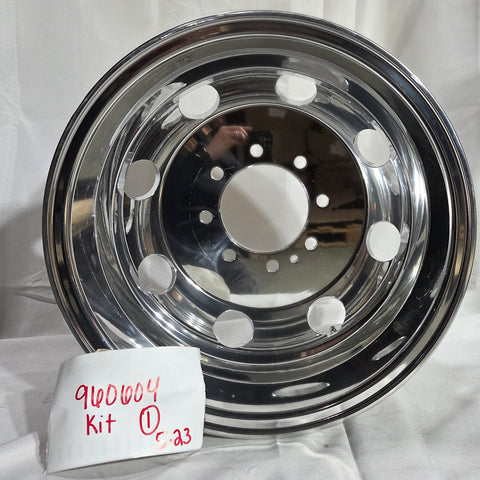 16x6 Northstar Mirror Polished 4 Wheel Kit w/ Chrome Caps and Lugs (returned items)