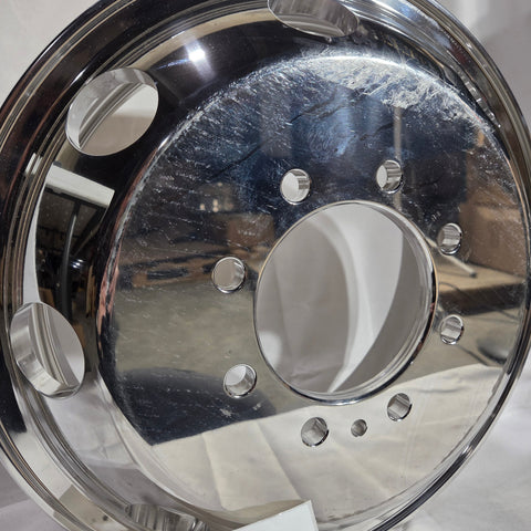 16x6 Northstar Mirror Polished 4 Wheel Kit w/ Chrome Caps and Lugs (returned items)