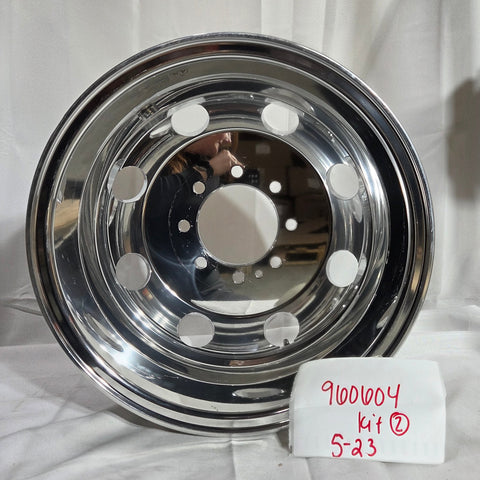 16x6 Northstar Mirror Polished 4 Wheel Kit w/ Chrome Caps and Lugs (returned items)