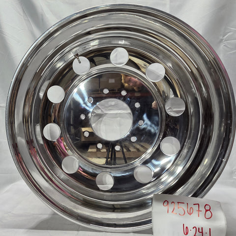 Northstar 22.5x6.75 Mirror Finish Aluminum 10x8.75" (Old Chevy 2 Ton Trucks) (returned item)