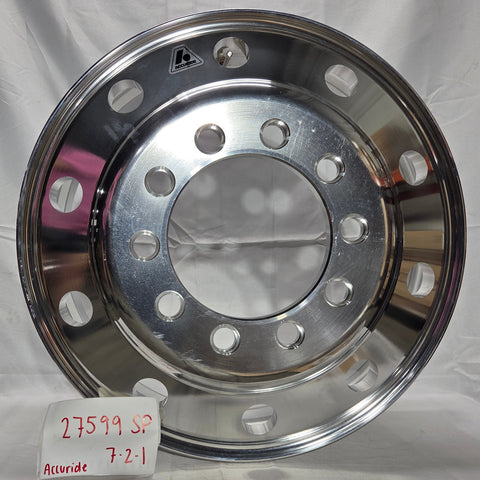 24.5x8.25 Accuride 10x11.25" Stud Pilot (Budd) Standard Polish Both Sides (returned item)