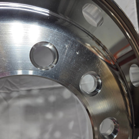 24.5x8.25 Accuride 10x11.25" Stud Pilot (Budd) Standard Polish Both Sides (returned item)