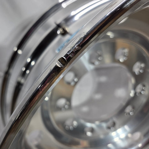 24.5x8.25 Accuride 10x11.25" Stud Pilot (Budd) Standard Polish Both Sides (returned item)
