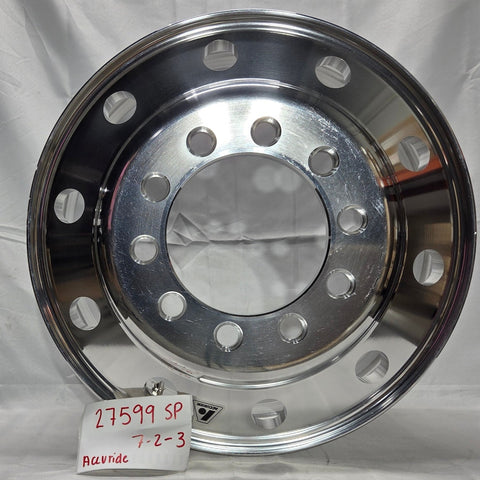 24.5x8.25 Accuride 10x11.25" Stud Pilot (Budd) Standard Polish Both Sides (returned item)