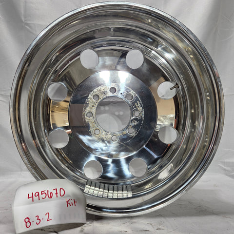 19.5x6.75 Northstar Mirror Polished Both Sides 1994-2011 Dodge Ram 3500 DRW 8x6.5" 6 Wheel Direct Bolt Kit (returned items))
