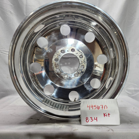 19.5x6.75 Northstar Mirror Polished Both Sides 1994-2011 Dodge Ram 3500 DRW 8x6.5" 6 Wheel Direct Bolt Kit (returned items))