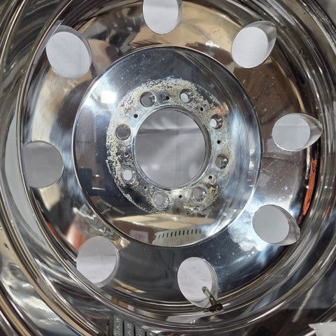 19.5x6.75 Northstar Mirror Polished Both Sides 1994-2011 Dodge Ram 3500 DRW 8x6.5" 6 Wheel Direct Bolt Kit (returned items))