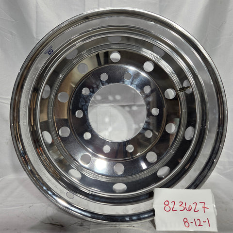 22.5x12.25 Alcoa High Polish Both Sides 2.75" Offset Super-Single Float Front Wheel (returned item)
