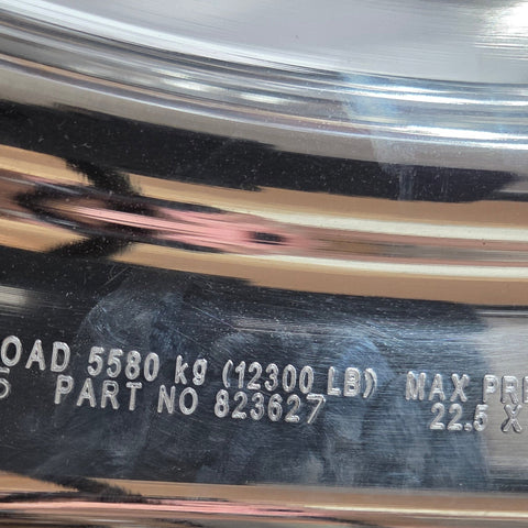 22.5x12.25 Alcoa High Polish Both Sides 2.75" Offset Super-Single Float Front Wheel (returned item)