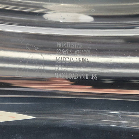 22.5x7.5 Northstar 8x275mm Hub Pilot Mirror Polished Both Sides (returned item)