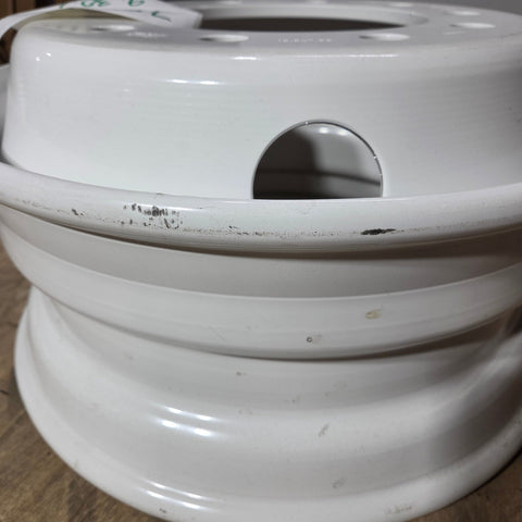 19.5x7.50 Jantsa 10x285mm Hub Pilot 5 Hand Hole White Steel (returned item) (Copy)