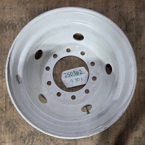 19.5x7.50 Jantsa 10x285mm Hub Pilot 5 Hand Hole White Steel (returned item) (Copy)