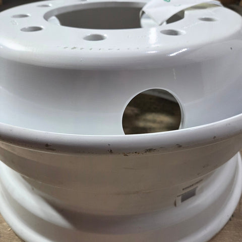 19.5x7.50 Jantsa 10x285mm Hub Pilot 5 Hand Hole White Steel (returned item)