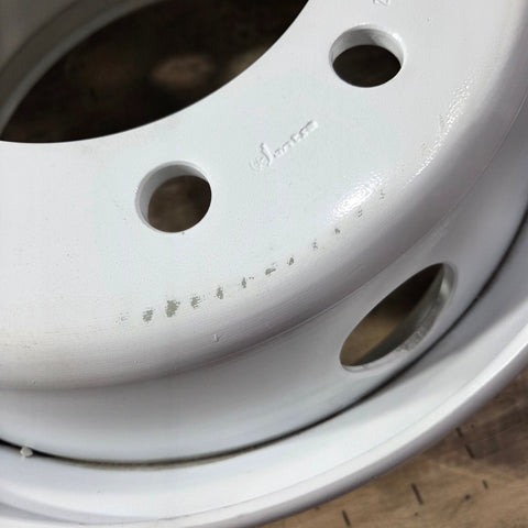19.5x7.50 Jantsa 10x285mm Hub Pilot 5 Hand Hole White Steel (returned item)