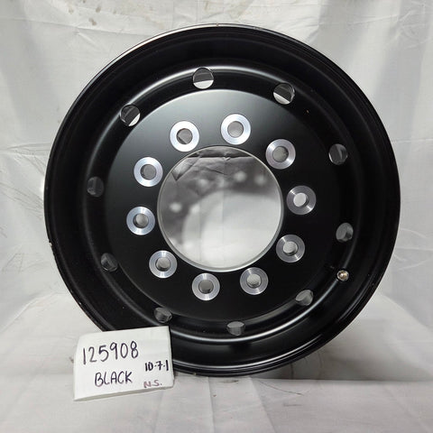 22.5x9.00 Northstar 10x285mm Front Hub Pilot Flat Face Satin Black "Lunar" (returned item)