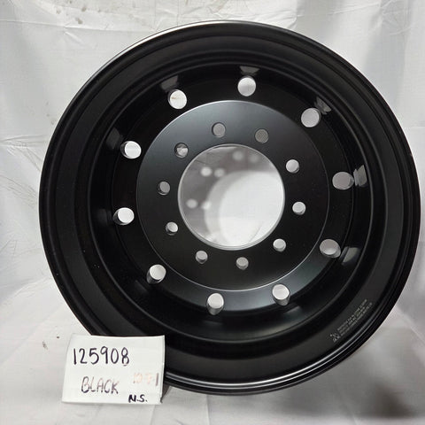 22.5x9.00 Northstar 10x285mm Front Hub Pilot Flat Face Satin Black "Lunar" (returned item)