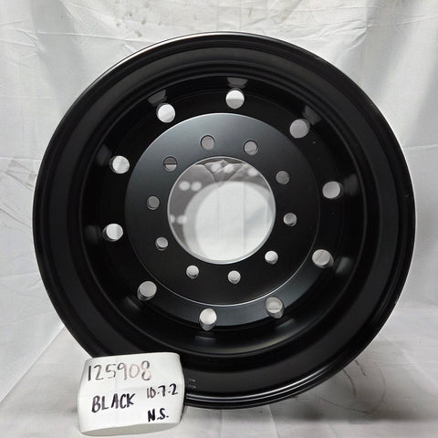 22.5x9.00 Northstar 10x285mm Front Hub Pilot Flat Face Satin Black "Lunar" (returned item)