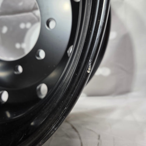 22.5x9.00 Northstar 10x285mm Front Hub Pilot Flat Face Satin Black "Lunar" (returned item)