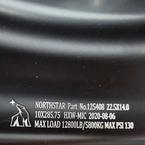 22.5x14.00 Northstar 10x285mm BLACK Super Single 2" Offset (returned item)