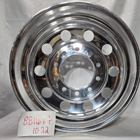 22.5” x 8.25” Alcoa Forged Aluminum Wheel – High Polish Both Sides, 10x285mm Hub Pilot (returned item)