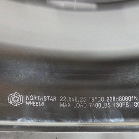 22.5x8.25  / 10x285mm Hub Pilot Mirror Polished Both Sides (Returned/ Display item item)