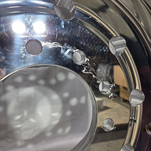 22.5x12.25 Northstar 10x285mm Hub Pilot Mirror Polish Both Sides 2.75" Offset (returned item)