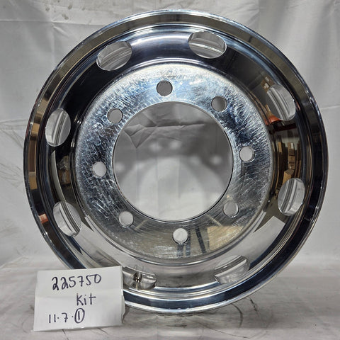 22.5" Northstar Mirror Polished 8x275mm Wheel Kit (returned kit)