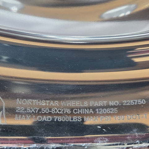 22.5" Northstar Mirror Polished 8x275mm Wheel Kit (returned kit)