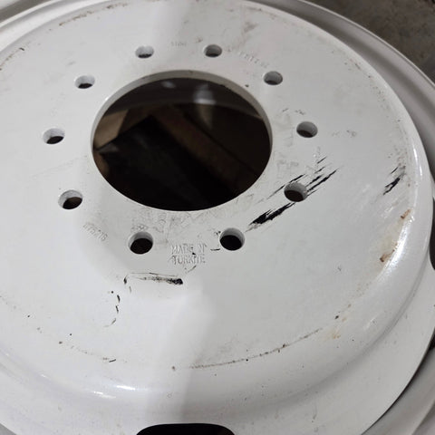 22.5x6.75 White Steel 10x8.75" (Old Chevy 2 Ton Trucks) (returned item)
