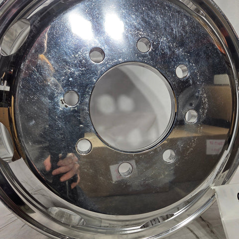 16x6 Polished Aluminum Dually Wheel – 8x6.5 for 2000 & Older Chevy/GMC 3500 (4.56” Bore) (returned item)