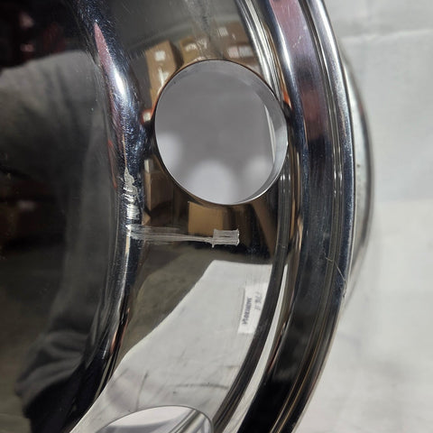 16x6 Polished Aluminum Dually Wheel – 8x6.5 for 2000 & Older Chevy/GMC 3500 (4.56” Bore) (returned item)