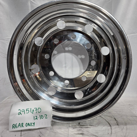 19.5x6.75 Aluminum Wheel 8x275mm Hub Pilot High Polished Rear Position Only (returned item)