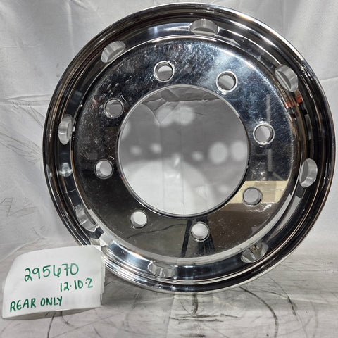 19.5x6.75 Aluminum Wheel 8x275mm Hub Pilot High Polished Rear Position Only (returned item)