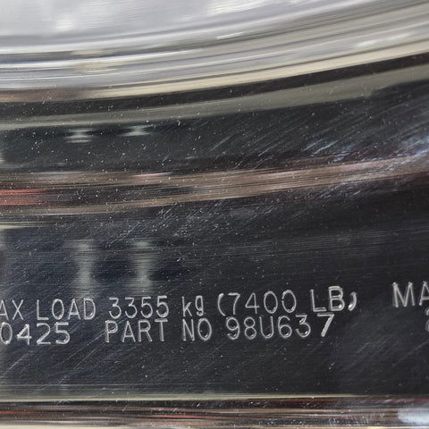 24.5 x 8.25 Alcoa 10x285mm Hub Pilot High Polished Both Sides (returned item)