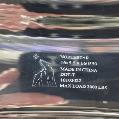 16x5.5 Northstar Sprinter 3500 6x205mm Mirror Polish Both Sides (returned item)
