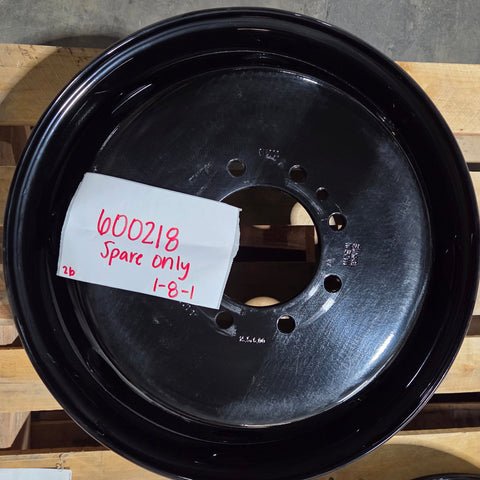 19.5x6.00 8x6.5" Black Steel (Dodge Ram 3500 1994-2018) (SPARE ONLY)