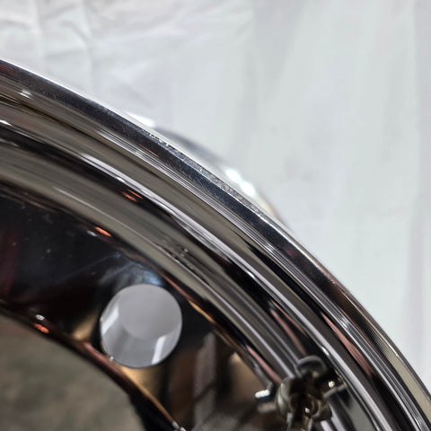 22.5x12.25 Northstar 10x11.25" Stud Pilot Mirror Polish Flat Face Wheel Front Only (4.68" offset) (returned item)