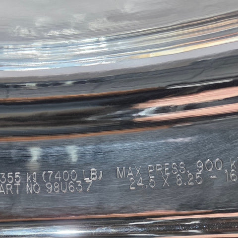 24.5 x 8.25 Alcoa 10x285mm Hub Pilot High Polished Both Sides (returned item)