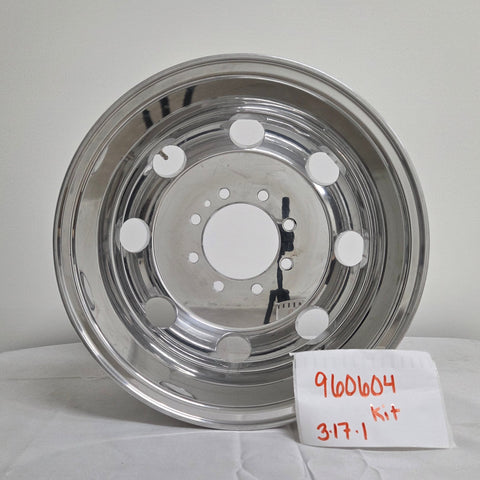 16x6 Northstar Mirror Polished 4 Wheel Kit w/ Chrome Caps and Lugs (Returned items)