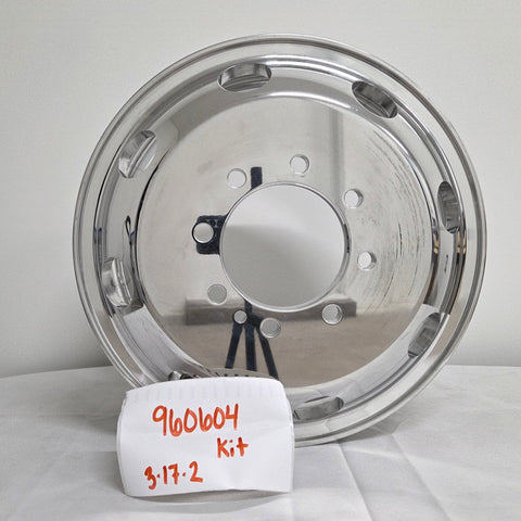 16x6 Northstar Mirror Polished 4 Wheel Kit w/ Chrome Caps and Lugs (Returned items)
