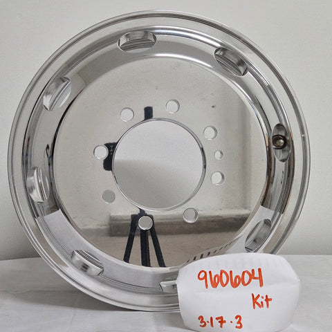 16x6 Northstar Mirror Polished 4 Wheel Kit w/ Chrome Caps and Lugs (Returned items)