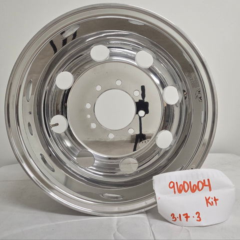 16x6 Northstar Mirror Polished 4 Wheel Kit w/ Chrome Caps and Lugs (Returned items)