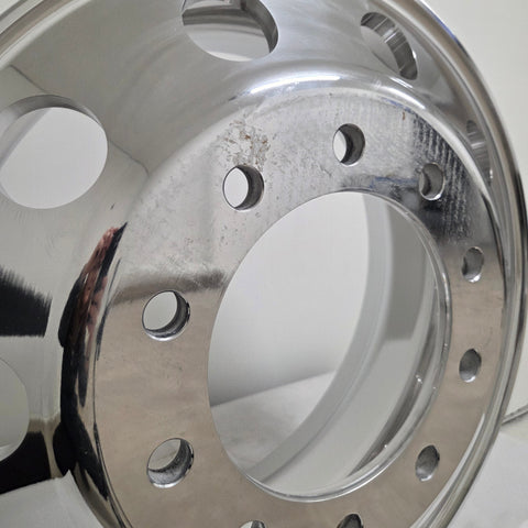22.5” x 8.25” Alcoa Forged Aluminum Wheel – High Polish Both Sides, 10x285mm Hub Pilot (returned item)