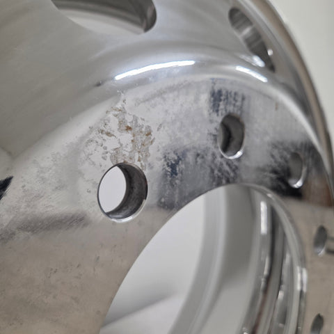 22.5” x 8.25” Alcoa Forged Aluminum Wheel – High Polish Both Sides, 10x285mm Hub Pilot (returned item)