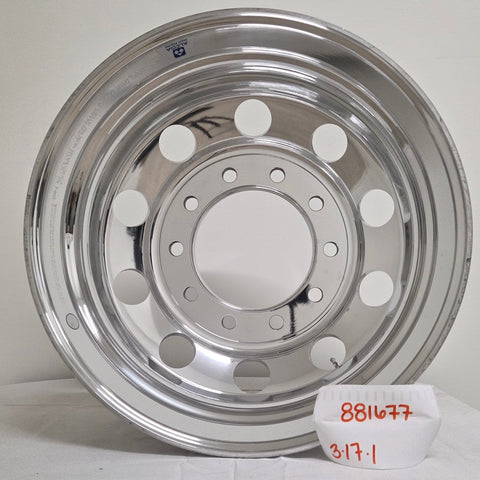 22.5” x 8.25” Alcoa Forged Aluminum Wheel – High Polish Both Sides, 10x285mm Hub Pilot (returned item)