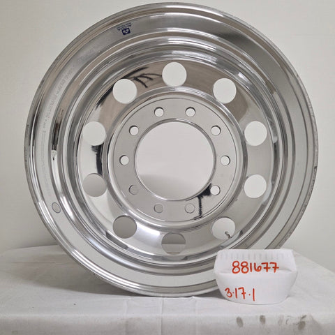 22.5” x 8.25” Alcoa Forged Aluminum Wheel – High Polish Both Sides, 10x285mm Hub Pilot (returned item)